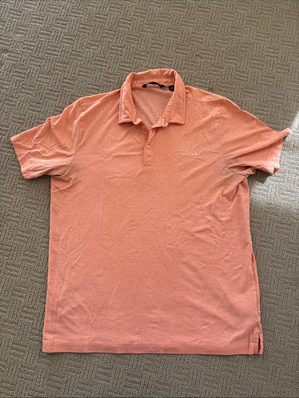 Travis Mathew Men's Polo - Coral Peach